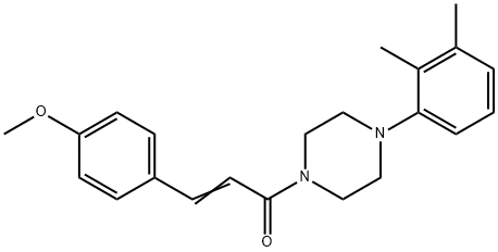 (2E)-1-[4-(2,3-dimethylphenyl)piperazin-1-yl]-3-(4-methoxyphenyl)prop-2-en-1-one Struktur