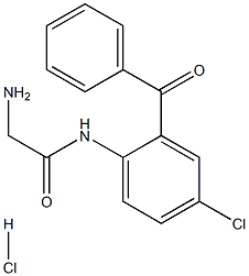 2-AMINO-N-(2-BENZOYL-4-CHLOROPHENYL)ACETAMIDE HCL Struktur