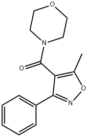 (5-methyl-3-phenyl-1,2-oxazol-4-yl)-morpholin-4-ylmethanone Struktur