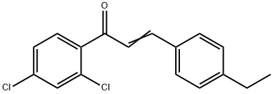 (2E)-1-(2,4-dichlorophenyl)-3-(4-ethylphenyl)prop-2-en-1-one Struktur