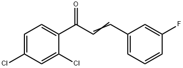 (2E)-1-(2,4-dichlorophenyl)-3-(3-fluorophenyl)prop-2-en-1-one Struktur