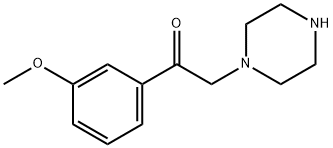 1-(3-methoxyphenyl)-2-(piperazin-1-yl)ethan-1-one Struktur