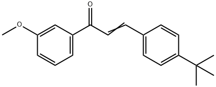 (2E)-3-(4-tert-butylphenyl)-1-(3-methoxyphenyl)prop-2-en-1-one Struktur