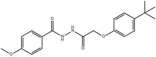 N'-[(4-tert-butylphenoxy)acetyl]-4-methoxybenzohydrazide Struktur