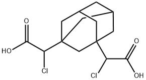 [3-(Carboxy-chloro-methyl)-adamantan-1-yl]-chloro-acetic acid Structure