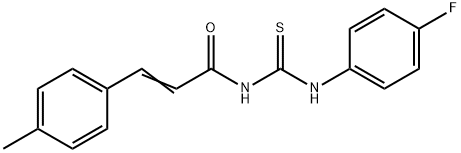 N-{[(4-fluorophenyl)amino]carbonothioyl}-3-(4-methylphenyl)acrylamide Struktur