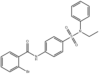 2-bromo-N-(4-{[ethyl(phenyl)amino]sulfonyl}phenyl)benzamide Struktur