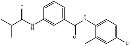 N-(4-bromo-2-methylphenyl)-3-(2-methylpropanoylamino)benzamide Struktur