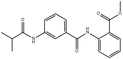 methyl 2-[({3-[(2-methylpropanoyl)amino]phenyl}carbonyl)amino]benzoate Struktur