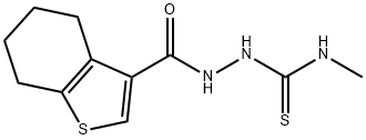 1-methyl-3-(4,5,6,7-tetrahydro-1-benzothiophene-3-carbonylamino)thiourea Struktur