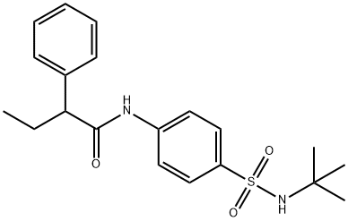 N-[4-(tert-butylsulfamoyl)phenyl]-2-phenylbutanamide Struktur