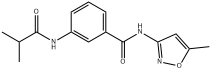 N-(5-methyl-1,2-oxazol-3-yl)-3-(2-methylpropanoylamino)benzamide Struktur