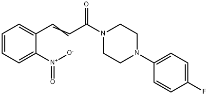 (E)-1-[4-(4-fluorophenyl)piperazin-1-yl]-3-(2-nitrophenyl)prop-2-en-1-one Struktur