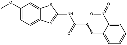 (2E)-N-(6-methoxy-1,3-benzothiazol-2-yl)-3-(2-nitrophenyl)prop-2-enamide Struktur