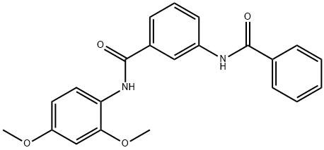 N-(2,4-dimethoxyphenyl)-3-[(phenylcarbonyl)amino]benzamide Struktur