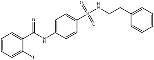 2-iodo-N-(4-{[(2-phenylethyl)amino]sulfonyl}phenyl)benzamide Struktur