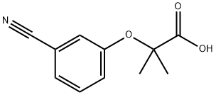 2-(3-CYANOPHENOXY)-2-METHYLPROPANOIC ACID Struktur