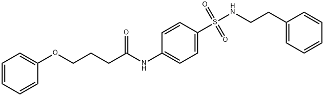 4-phenoxy-N-[4-(2-phenylethylsulfamoyl)phenyl]butanamide Struktur