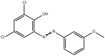 2,4-dichloro-6-[(3-methoxyphenyl)diazenyl]phenol Struktur