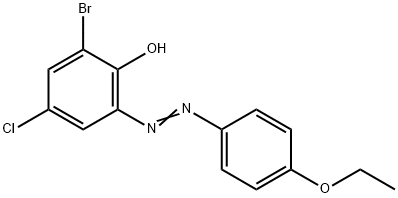 2-bromo-4-chloro-6-[(4-ethoxyphenyl)diazenyl]phenol Struktur