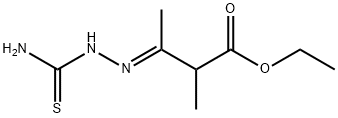 ethyl 3-[(aminocarbonothioyl)hydrazono]-2-methylbutanoate Struktur