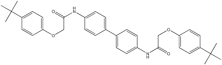 N,N'-4,4'-biphenyldiylbis[2-(4-tert-butylphenoxy)acetamide] Struktur