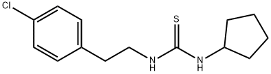 1-[2-(4-chlorophenyl)ethyl]-3-cyclopentylthiourea Struktur