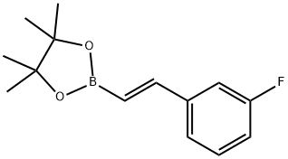 1,3,2-Dioxaborolane, 2-[(1E)-2-(3-fluorophenyl)ethenyl]-4,4,5,5-tetramethyl- Struktur