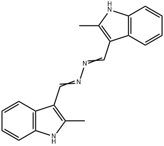 3,3'-[1,2-hydrazinediylidenedi(methylylidene)]bis(2-methyl-1H-indole) Struktur