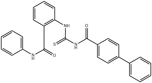 N-({[2-(anilinocarbonyl)phenyl]amino}carbonothioyl)-4-biphenylcarboxamide Struktur