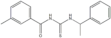 3-methyl-N-{[(1-phenylethyl)amino]carbonothioyl}benzamide Struktur