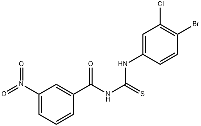 N-{[(4-bromo-3-chlorophenyl)amino]carbonothioyl}-3-nitrobenzamide Struktur