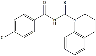 4-chloro-N-(3,4-dihydro-1(2H)-quinolinylcarbonothioyl)benzamide Struktur