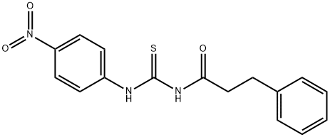 N-{[(4-nitrophenyl)amino]carbonothioyl}-3-phenylpropanamide Struktur