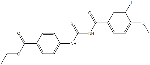 ethyl 4-({[(3-iodo-4-methoxybenzoyl)amino]carbonothioyl}amino)benzoate Struktur