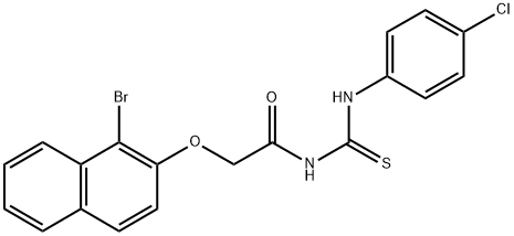 2-[(1-bromo-2-naphthyl)oxy]-N-{[(4-chlorophenyl)amino]carbonothioyl}acetamide Struktur