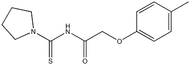 2-(4-methylphenoxy)-N-(1-pyrrolidinylcarbonothioyl)acetamide Struktur