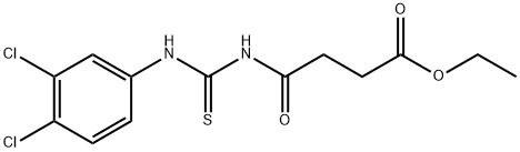 ethyl 4-({[(3,4-dichlorophenyl)amino]carbonothioyl}amino)-4-oxobutanoate Struktur