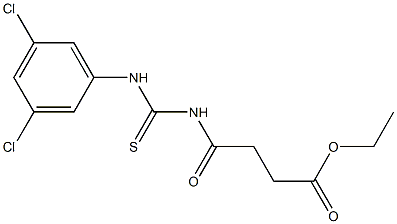 ethyl 4-({[(3,5-dichlorophenyl)amino]carbonothioyl}amino)-4-oxobutanoate Struktur