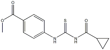 methyl 4-({[(cyclopropylcarbonyl)amino]carbonothioyl}amino)benzoate Struktur