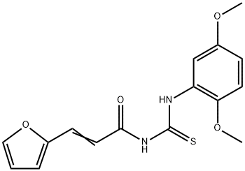 N-{[(2,5-dimethoxyphenyl)amino]carbonothioyl}-3-(2-furyl)acrylamide Struktur