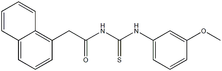 N-{[(3-methoxyphenyl)amino]carbonothioyl}-2-(1-naphthyl)acetamide Struktur