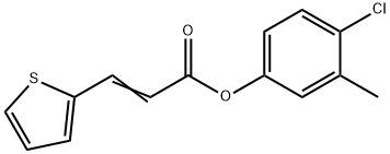 4-chloro-3-methylphenyl 3-(2-thienyl)acrylate Struktur