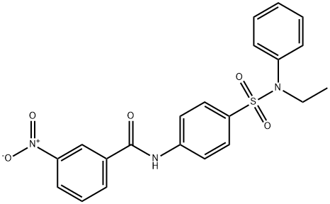 N-(4-{[ethyl(phenyl)amino]sulfonyl}phenyl)-3-nitrobenzamide Struktur