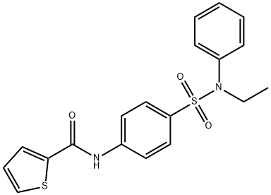 N-(4-{[ethyl(phenyl)amino]sulfonyl}phenyl)-2-thiophenecarboxamide Struktur