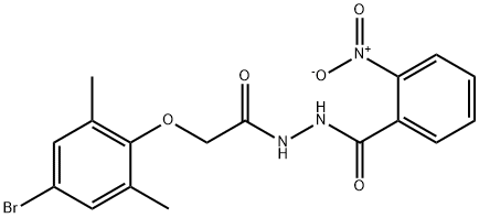 N'-[(4-bromo-2,6-dimethylphenoxy)acetyl]-2-nitrobenzohydrazide Struktur