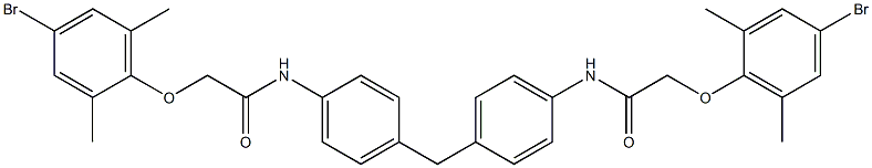 N,N'-[methylenebis(4,1-phenylene)]bis[2-(4-bromo-2,6-dimethylphenoxy)acetamide] Struktur