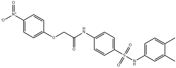 N-(4-{[(3,4-dimethylphenyl)amino]sulfonyl}phenyl)-2-(4-nitrophenoxy)acetamide Structure