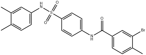 3-bromo-N-(4-{[(3,4-dimethylphenyl)amino]sulfonyl}phenyl)-4-methylbenzamide Struktur