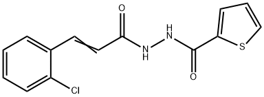 N'-[3-(2-chlorophenyl)acryloyl]-2-thiophenecarbohydrazide Struktur